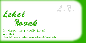 lehel novak business card